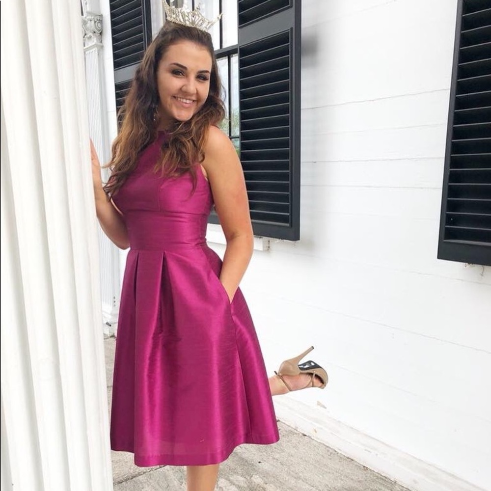 Tea Length Pink Dress